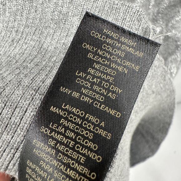 WHITE HOUSE BLACK MARKET Grey Metallic Snap Closure Cardigan Sweater // XS - Picture 7 of 8